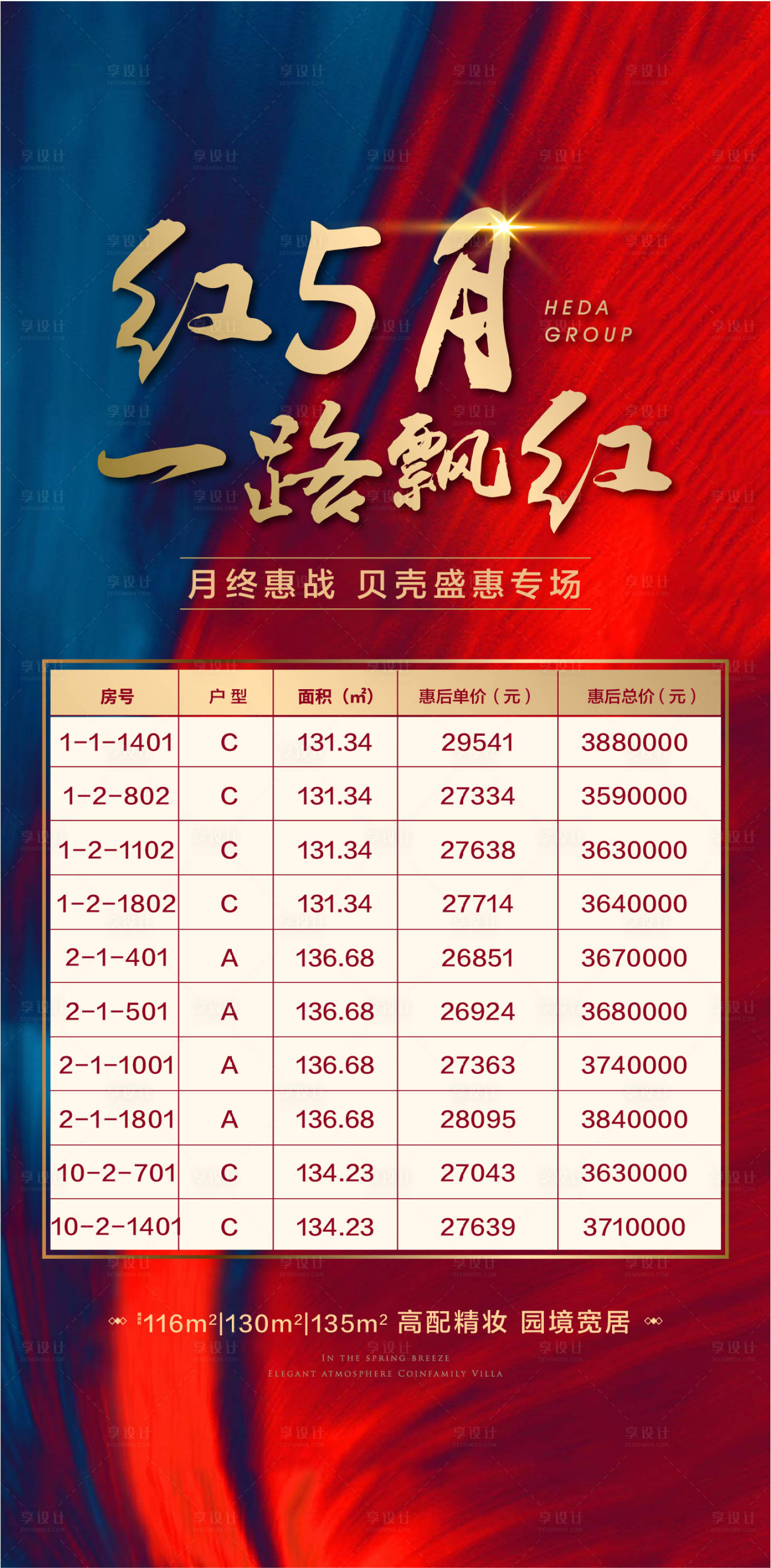 源文件下載【享設(shè)計】搜索編號：93570017014057057【房地產(chǎn)紅金渠道特價房源海報】