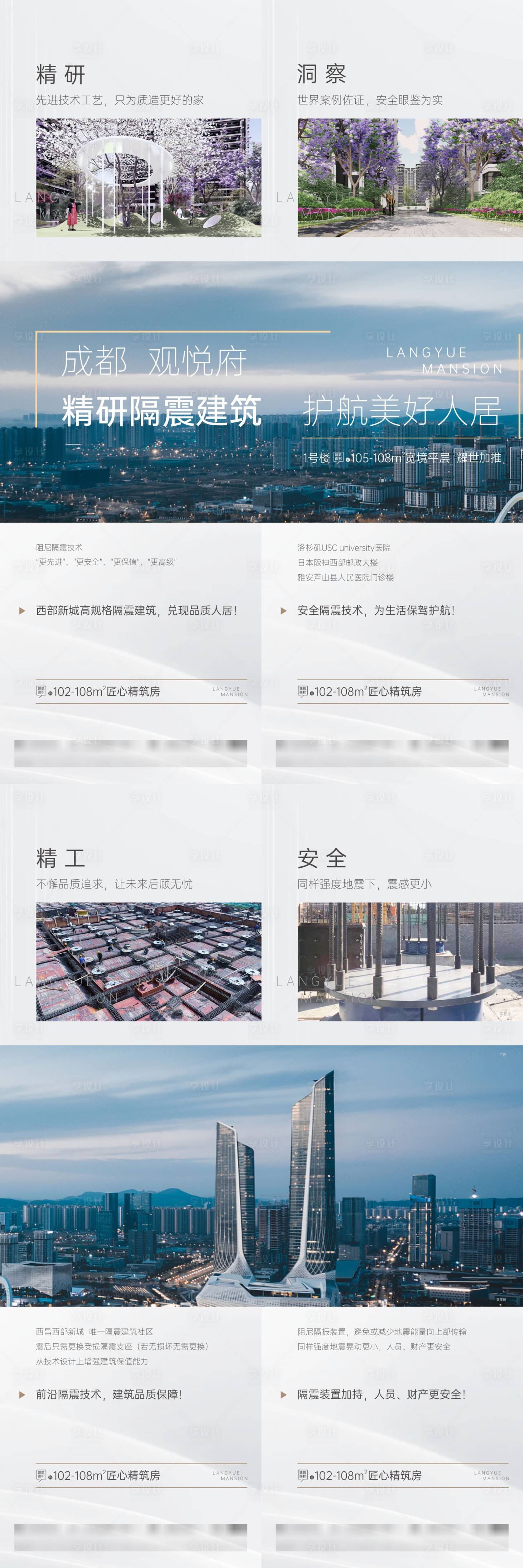 源文件下載【享設計】搜索編號：85740016535625653【地產精工四宮格價值點海報】