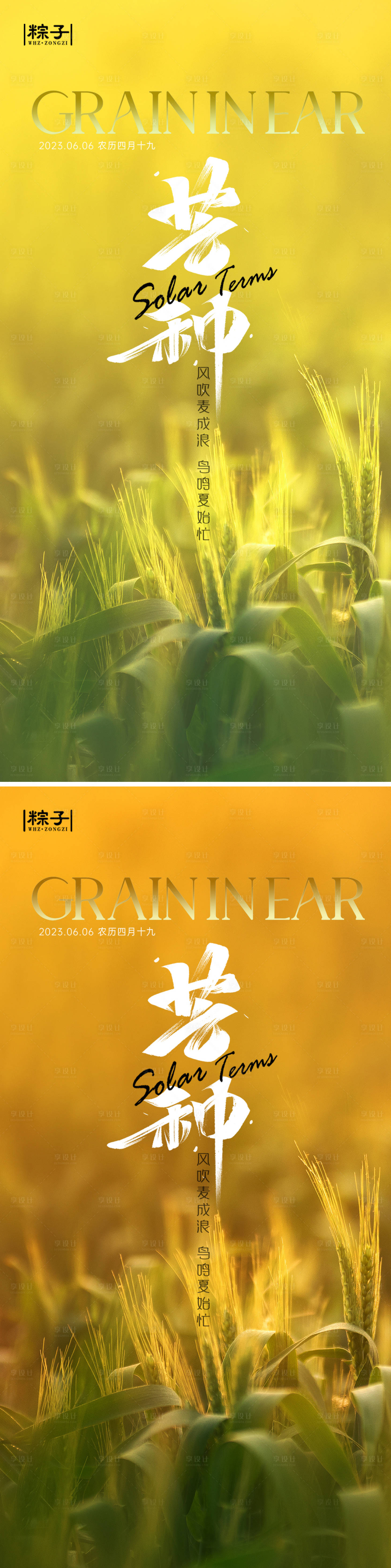 源文件下载【芒种节气海报】编号：60630016785112679