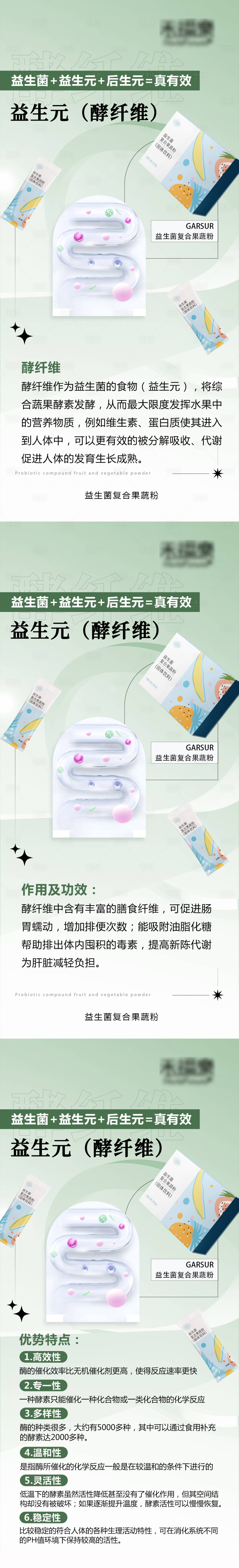 源文件下载【享设计】搜索编号：61110016892467760【益生菌复合果蔬粉功效宣传海报】
