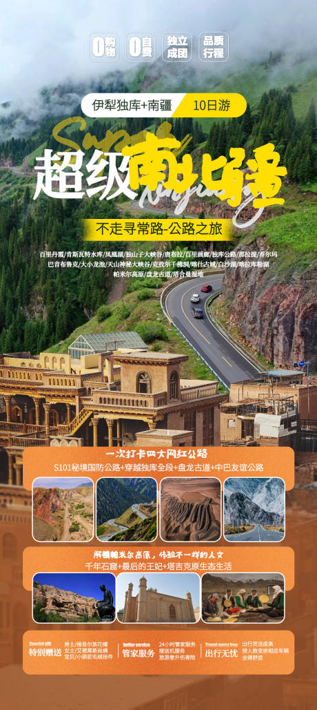 源文件下载【超级南北疆旅游海报】编号：72670017006846174