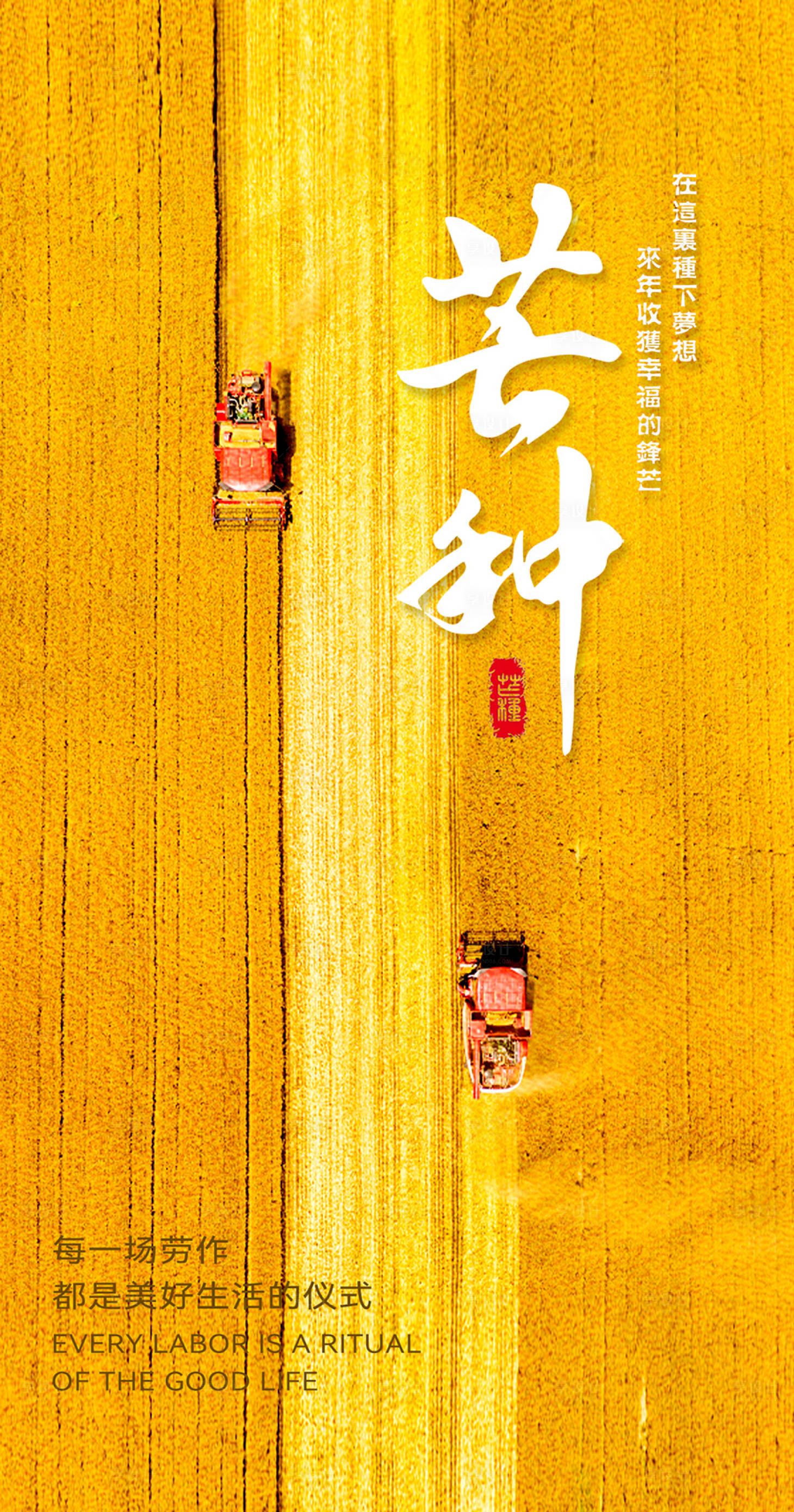源文件下载【芒种节气海报】编号：83810016775396835