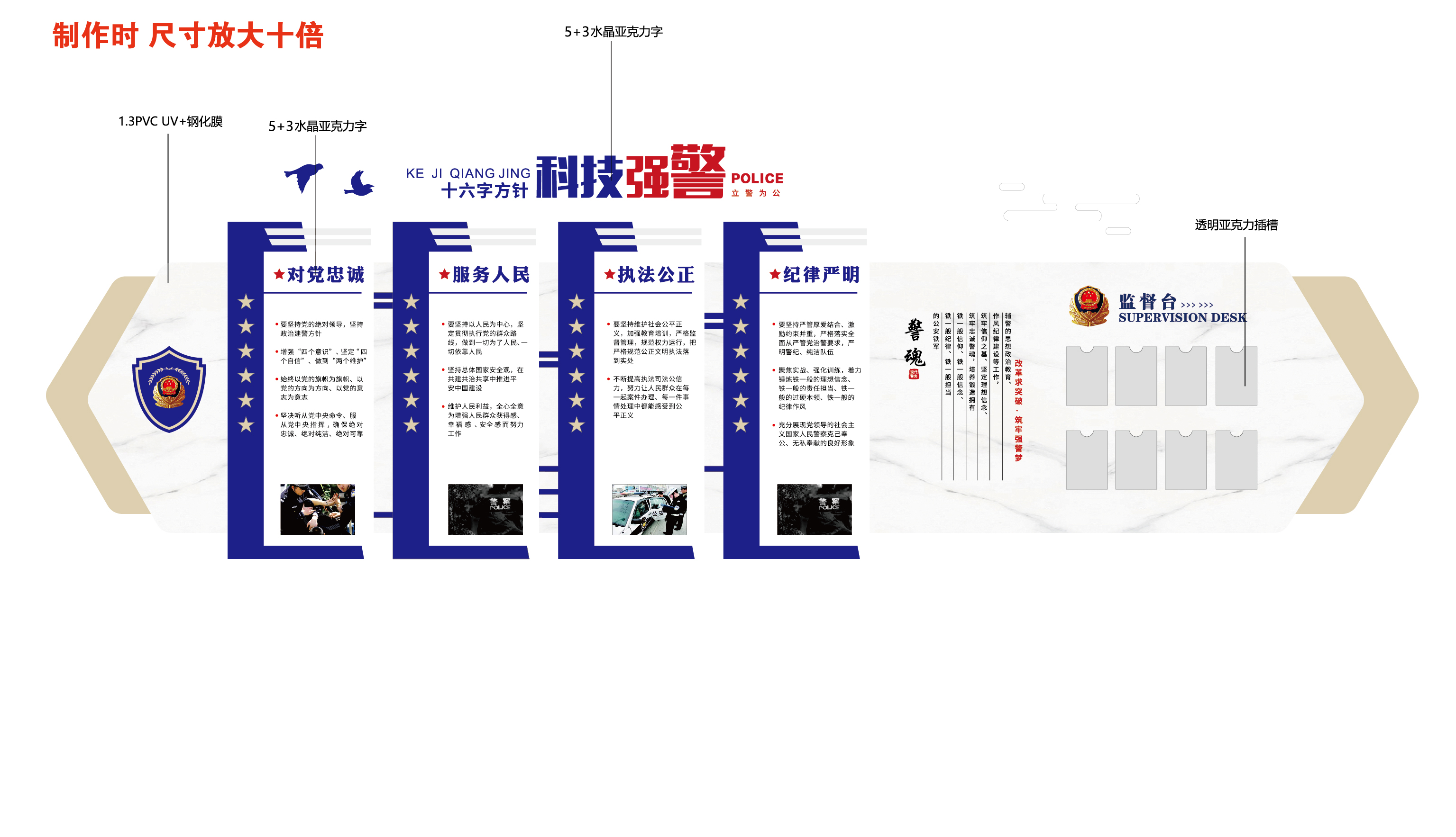 科技强警文化墙背景板