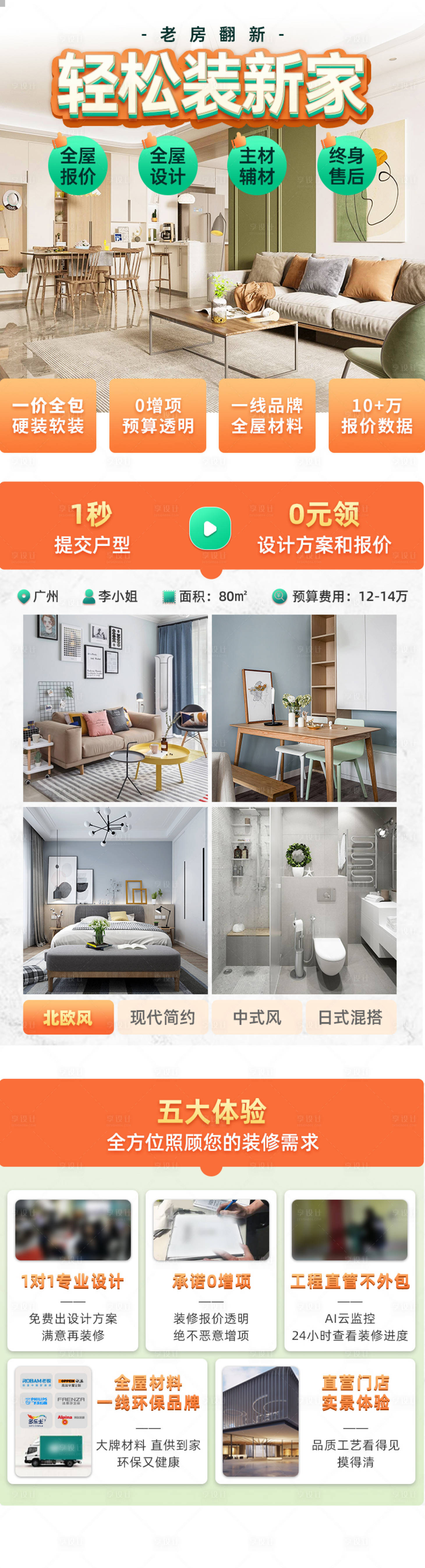 源文件下载【享设计】搜索编号：92350016669154408【装修长图海报】