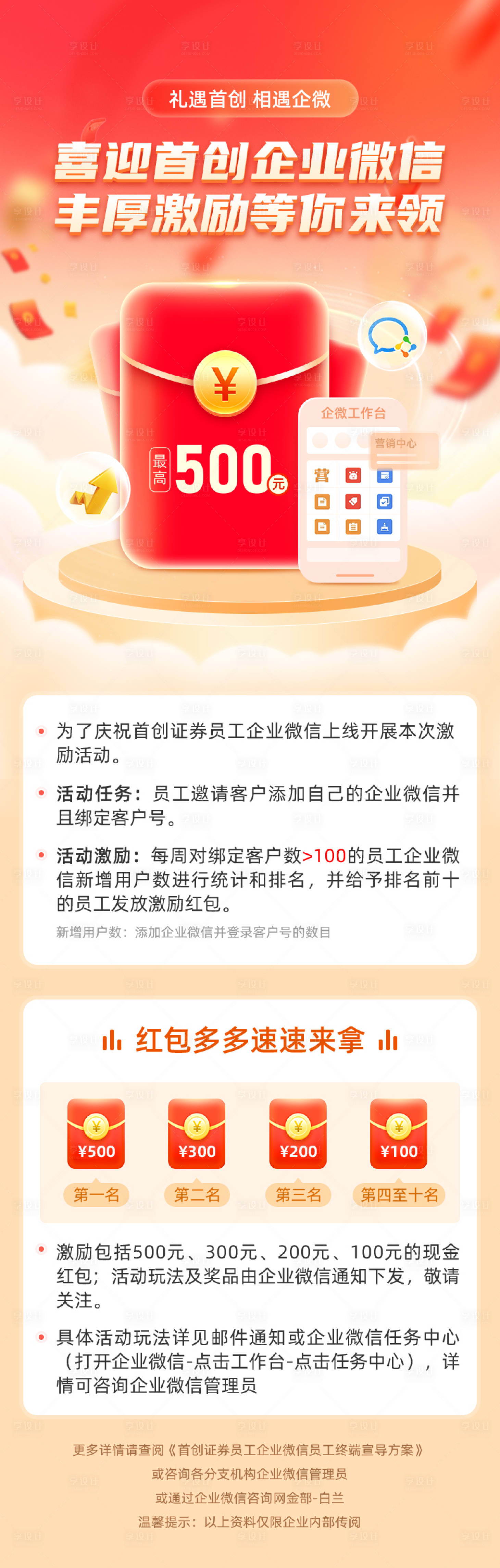 源文件下载【享设计】搜索编号：70500016655777761【员工激励活动海报】