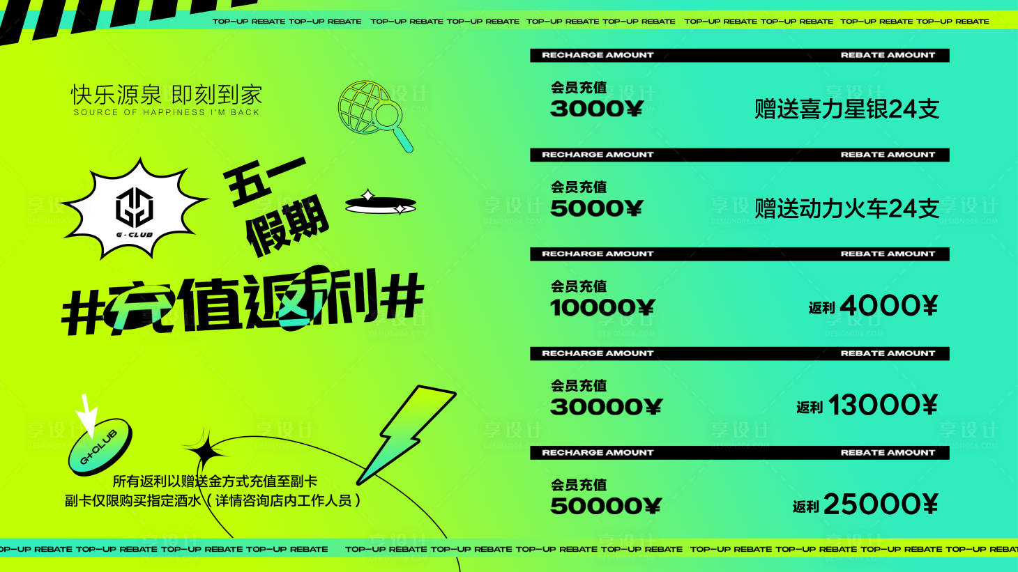 源文件下載【享設(shè)計】搜索編號：61640016407668515【酒水充值海報】