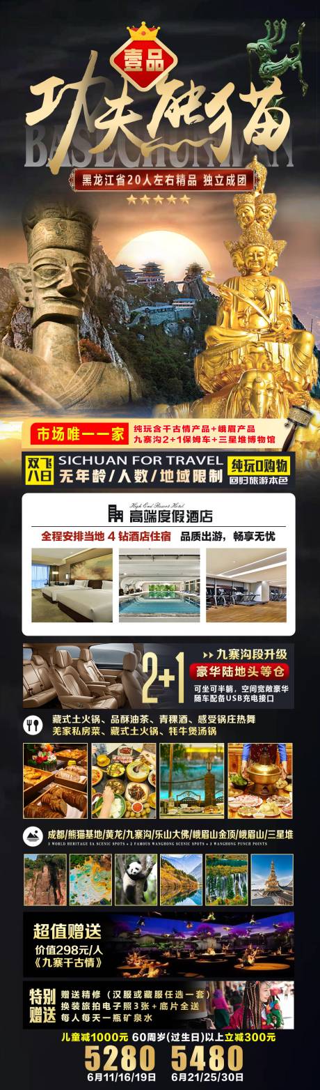 源文件下载【功夫熊猫四川旅游海报长图】编号：20230526113318268