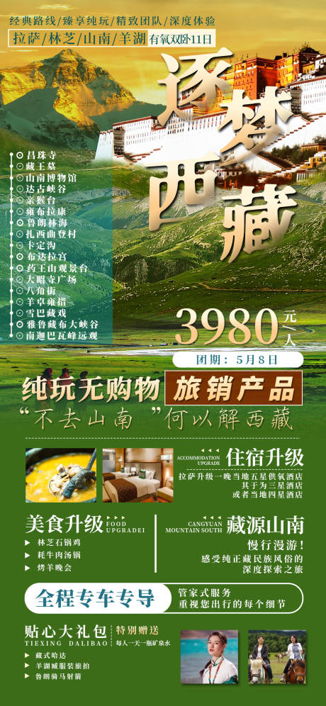 源文件下载【逐梦西藏旅游海报 】编号：20230508100840142