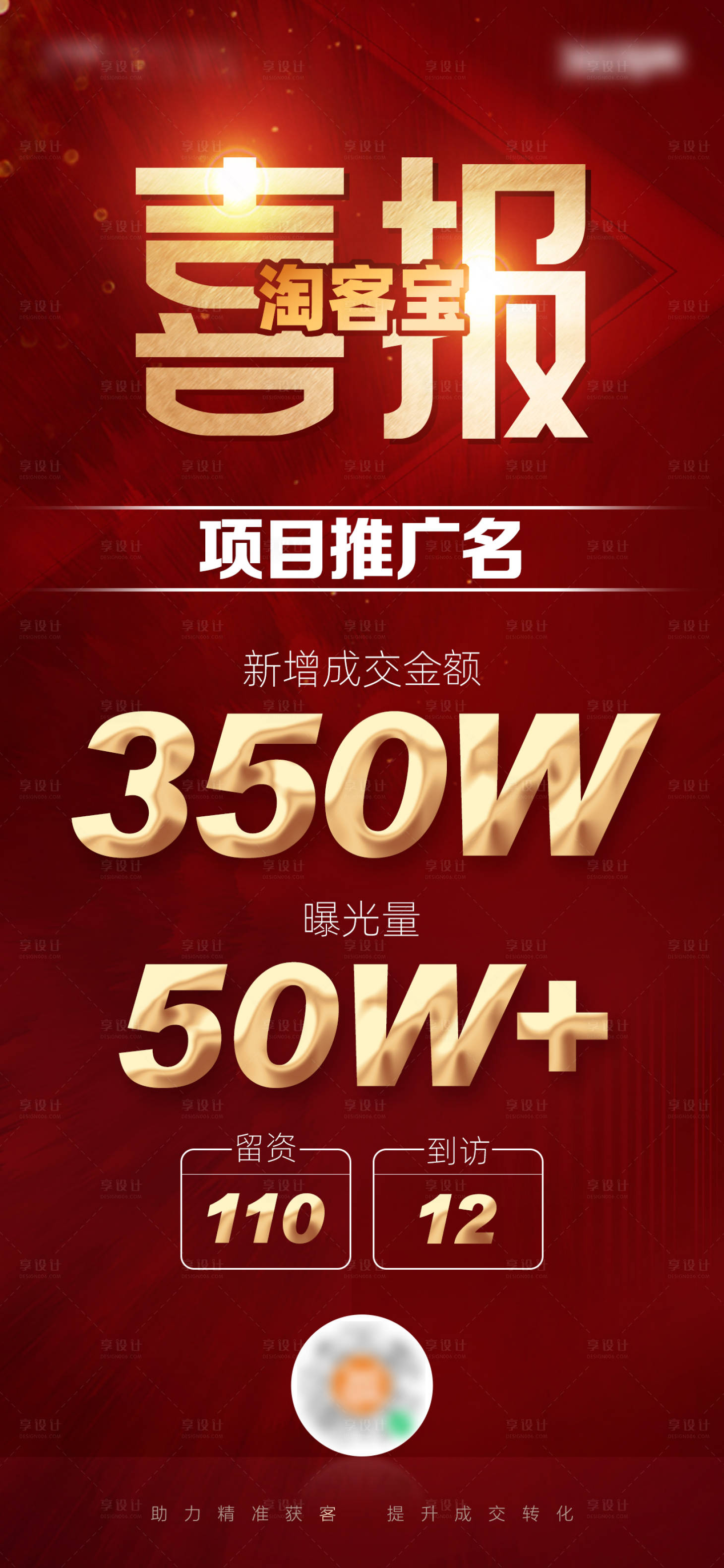 源文件下载【购房喜报红金海报】编号：77010016650459363