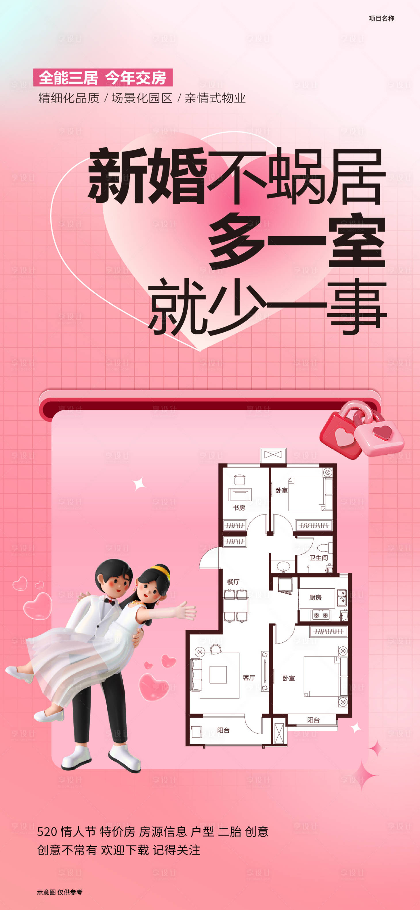 源文件下载【520情人节地产海报】编号：80960016773771753