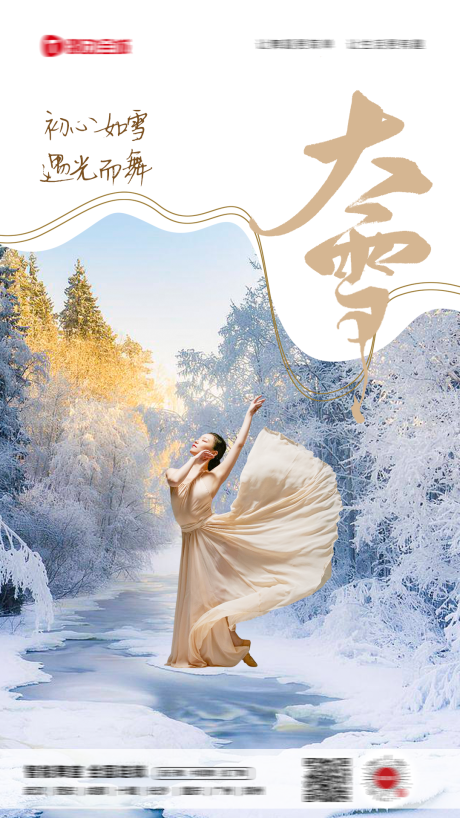 源文件下载【舞蹈大雪节气海报】编号：69240016904399748