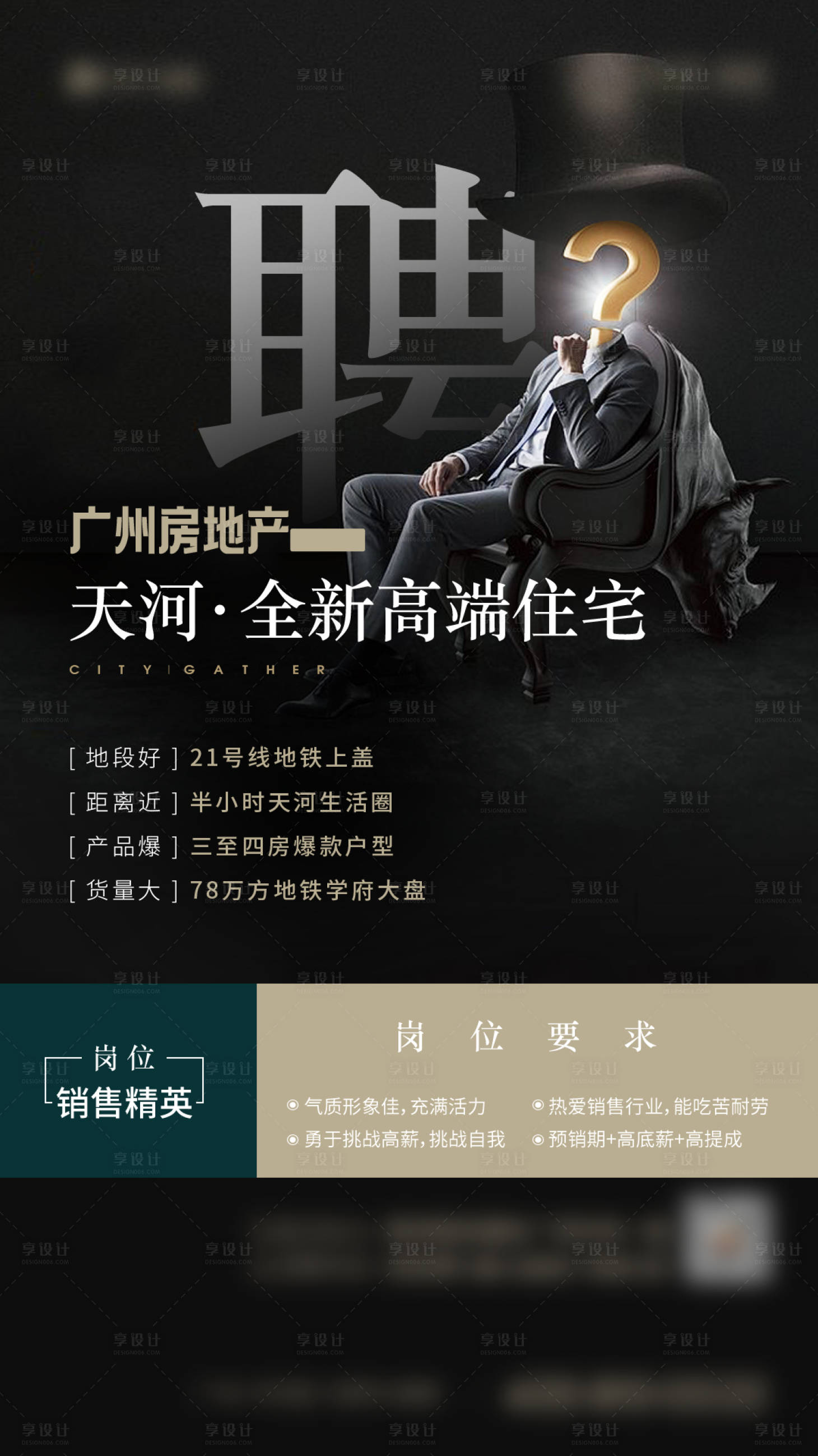 源文件下载【享设计】搜索编号：23540016707144115【地产招聘海报】