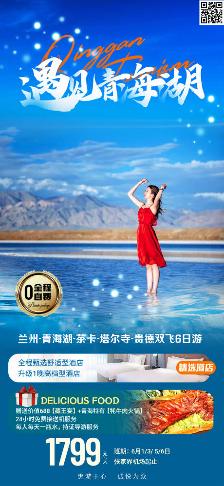 源文件下载【遇见青海湖旅游海报】编号：60030016799973013
