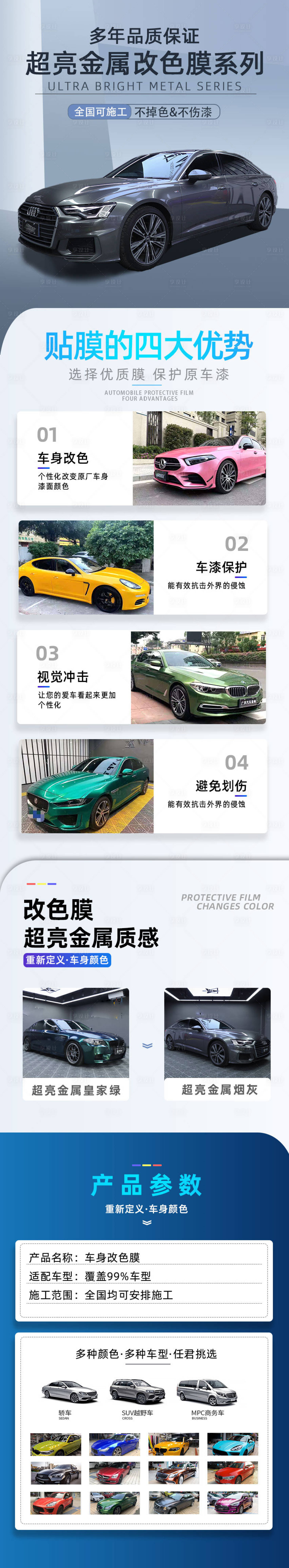 源文件下載【享設(shè)計(jì)】搜索編號(hào)：97940016475584248【隱形車(chē)衣汽車(chē)改色膜詳情頁(yè)】