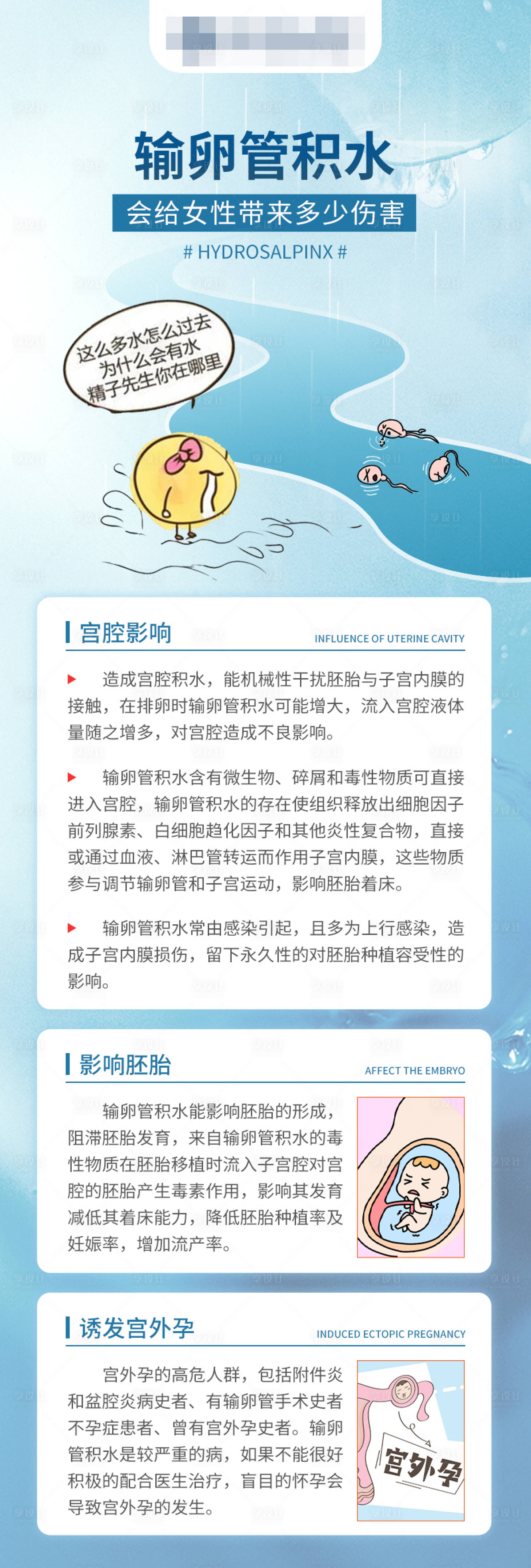 源文件下载【享设计】搜索编号：93110016781547098【输卵管积水科普】