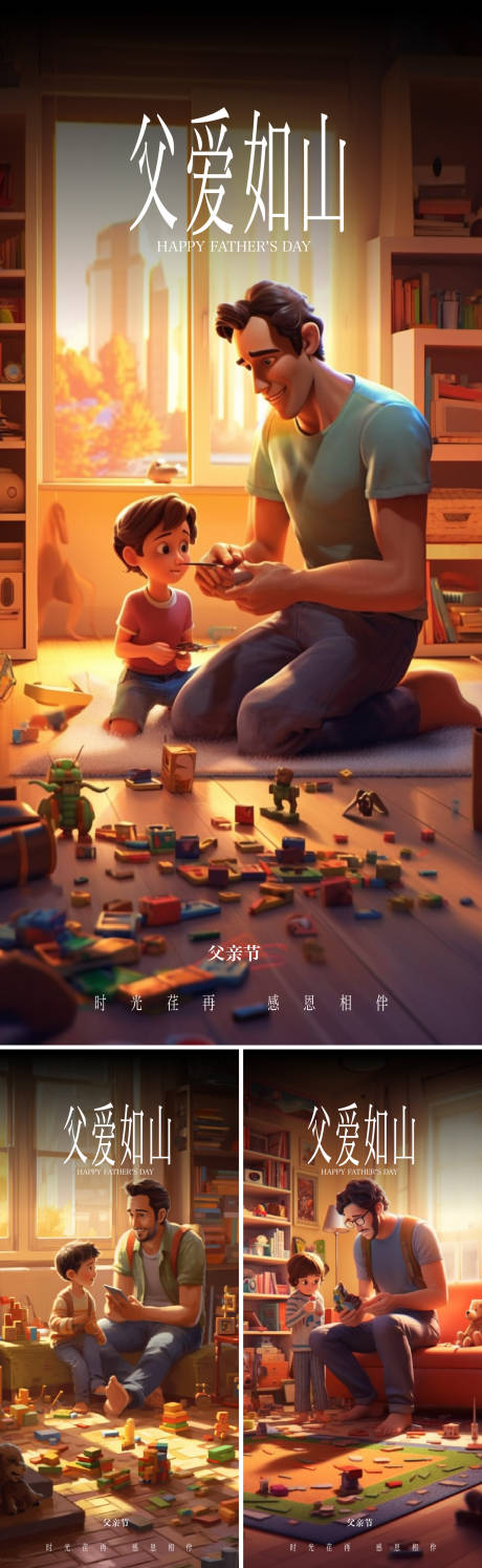 源文件下載【享設計】搜索編號：82990016924877892【父親節系列海報】