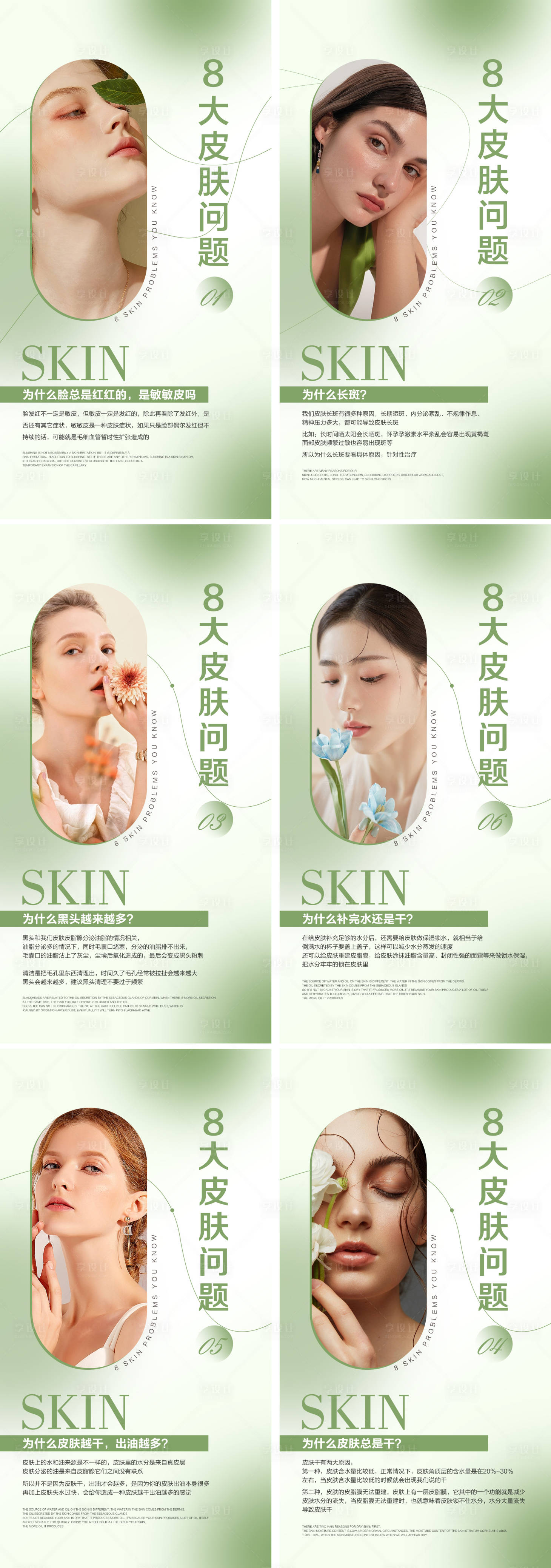 源文件下載【享設計】搜索編號：63230016508084123【皮膚科普系列海報】
