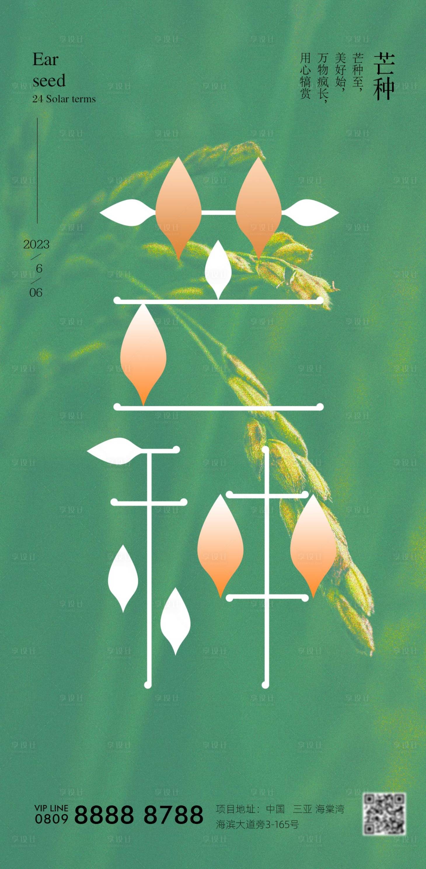 源文件下载【芒种节气海报】编号：18350016901959209