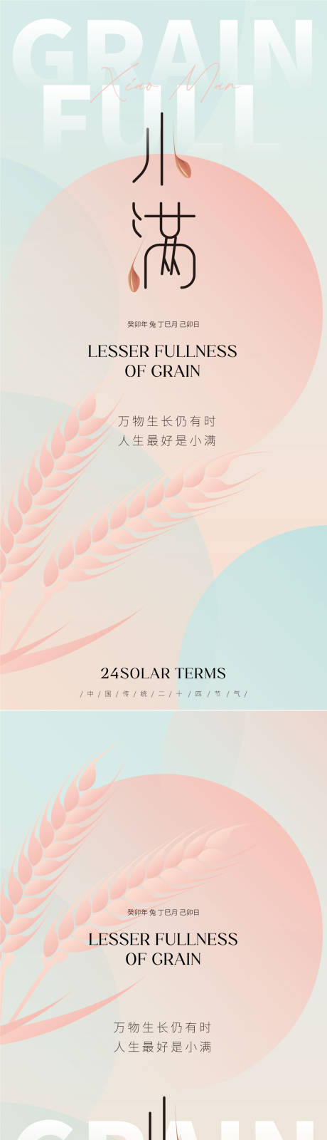 源文件下载【地产美业小满节气海报】编号：69420016532368845