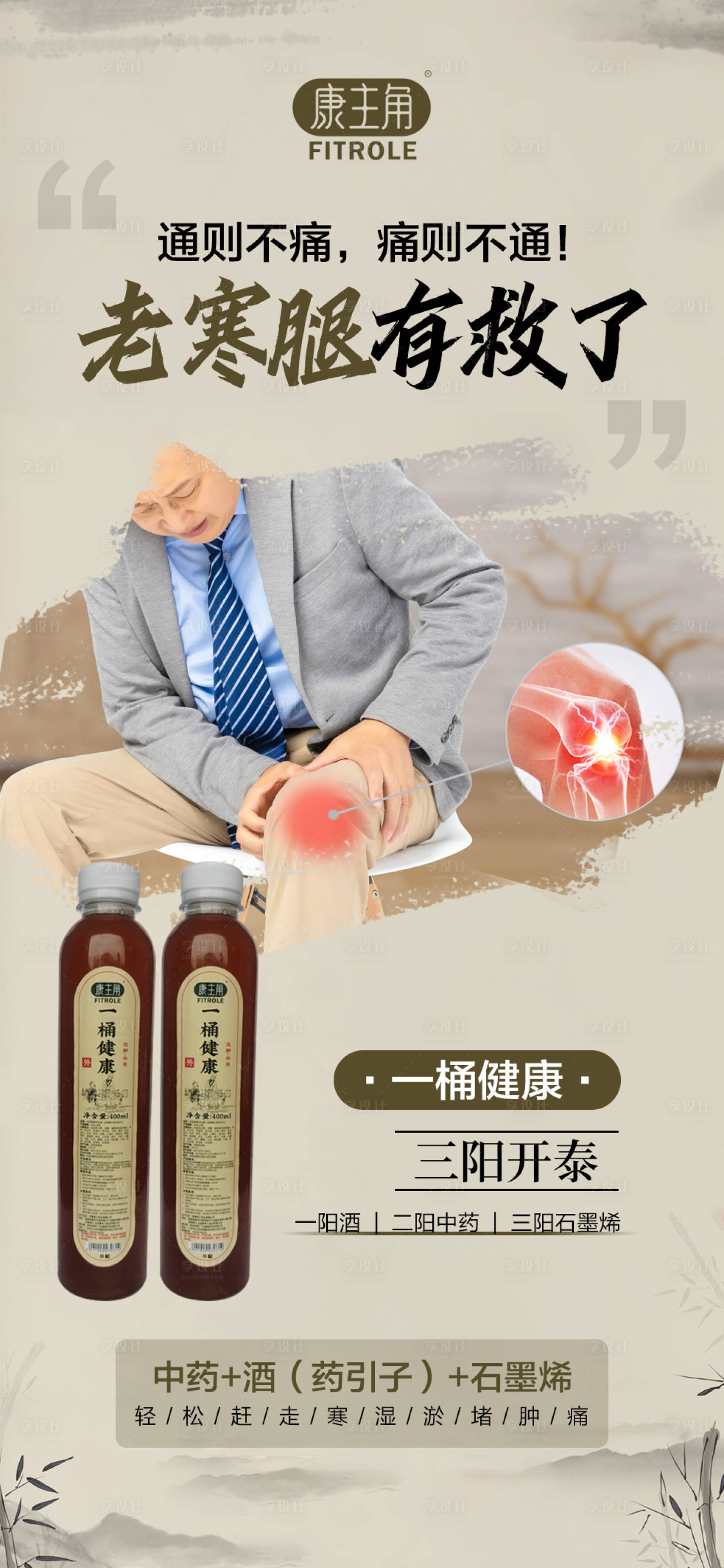 源文件下载【大健康腿脚关节简约海报】编号：88760016487423088