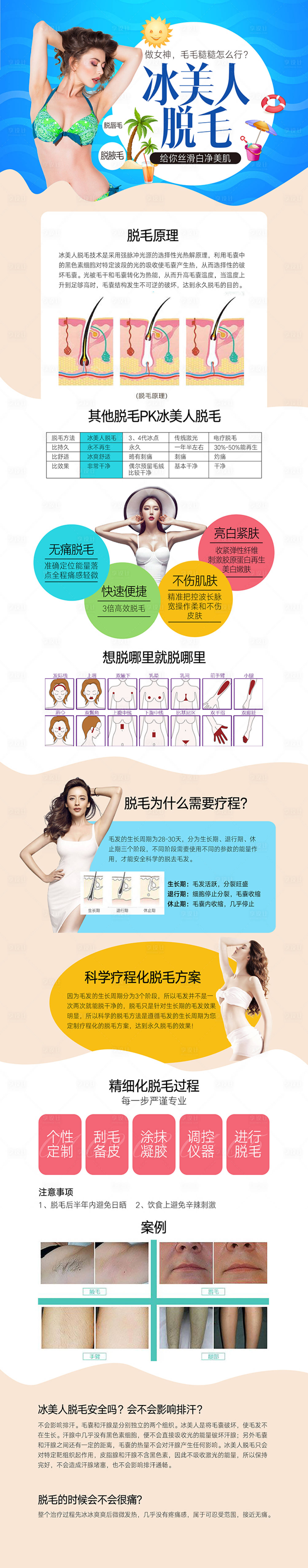 源文件下載【享設(shè)計(jì)】搜索編號(hào)：41370016751202985【整形美容脫毛專題網(wǎng)頁長圖海報(bào)廣告設(shè)計(jì)】