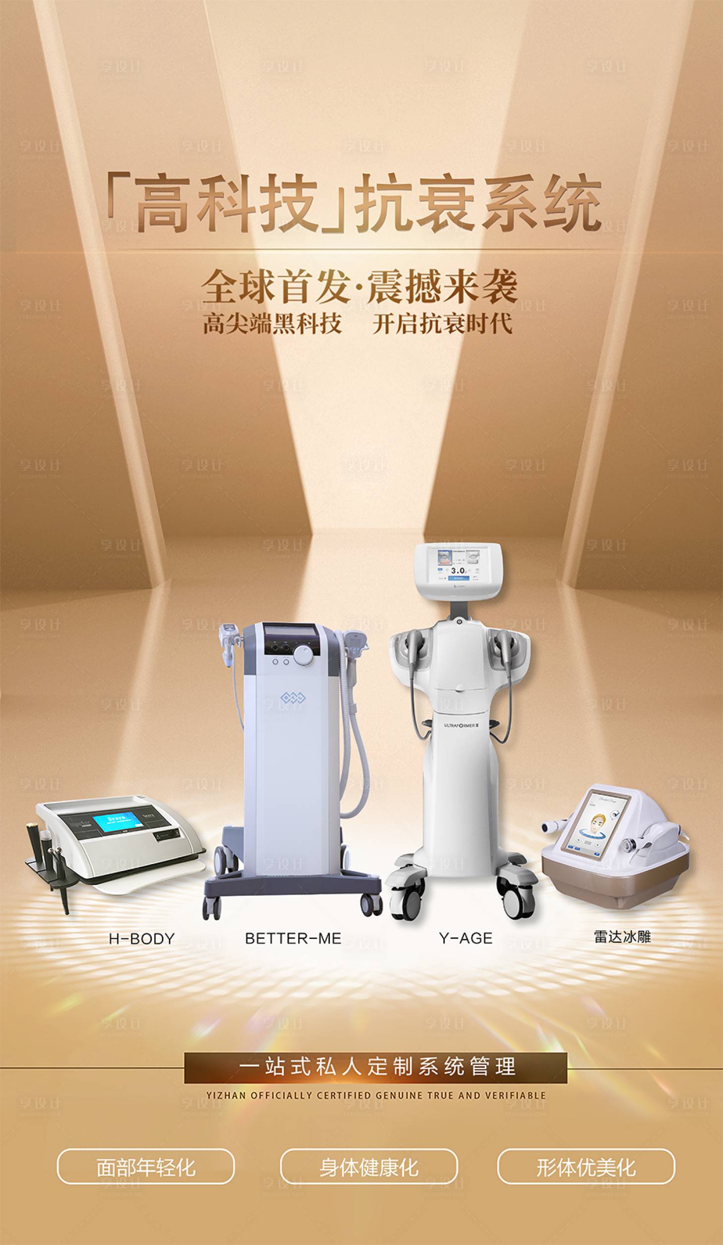 源文件下载【享设计】搜索编号：71790016615081343【医美高科技光电抗衰海报】