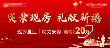 源文件下载【地产新年返乡置业海报】编号：20230523150303186