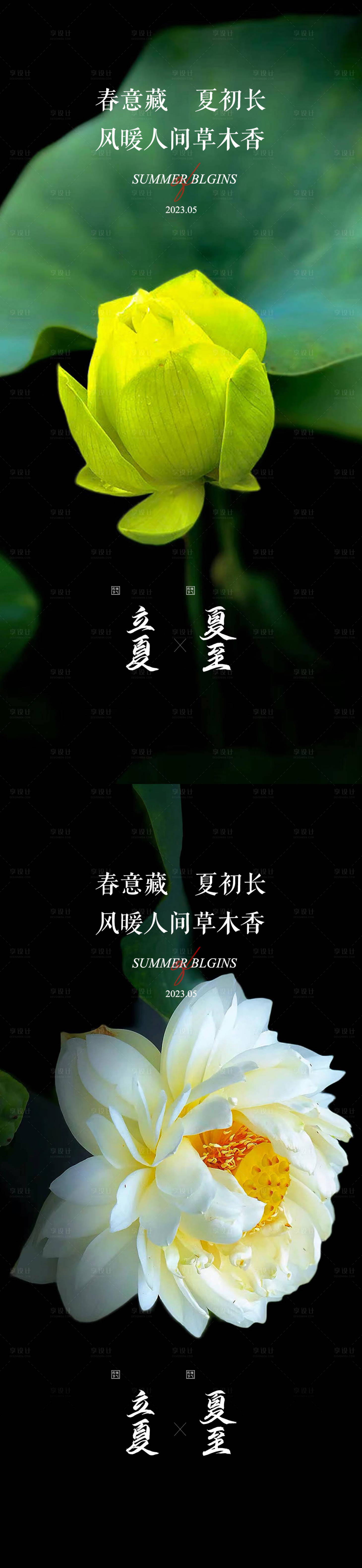 源文件下载【立夏夏至节气系列海报】编号：64280016420152411
