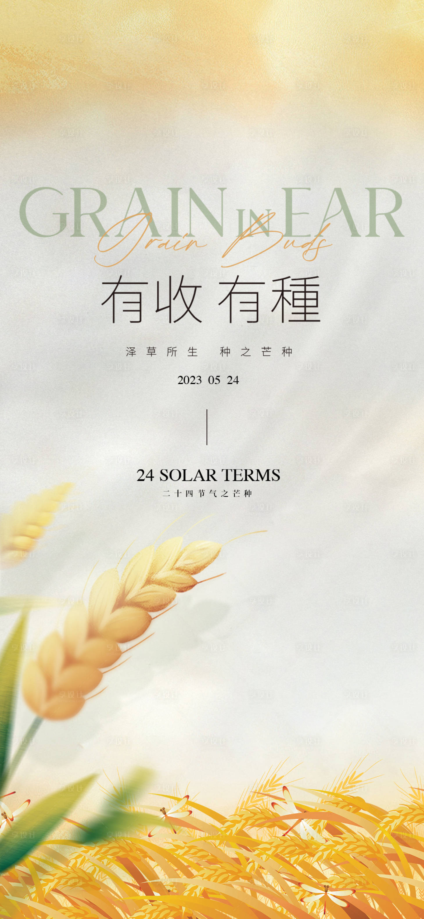 源文件下载【芒种节气海报】编号：47810017011169954