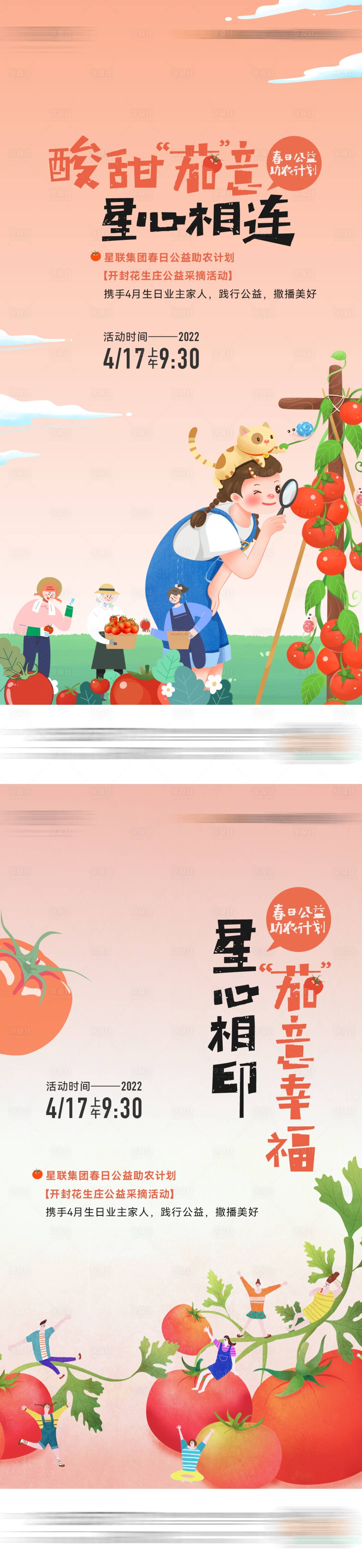 源文件下載【享設計】搜索編號：35340016504905815【西紅柿采摘活動海報】