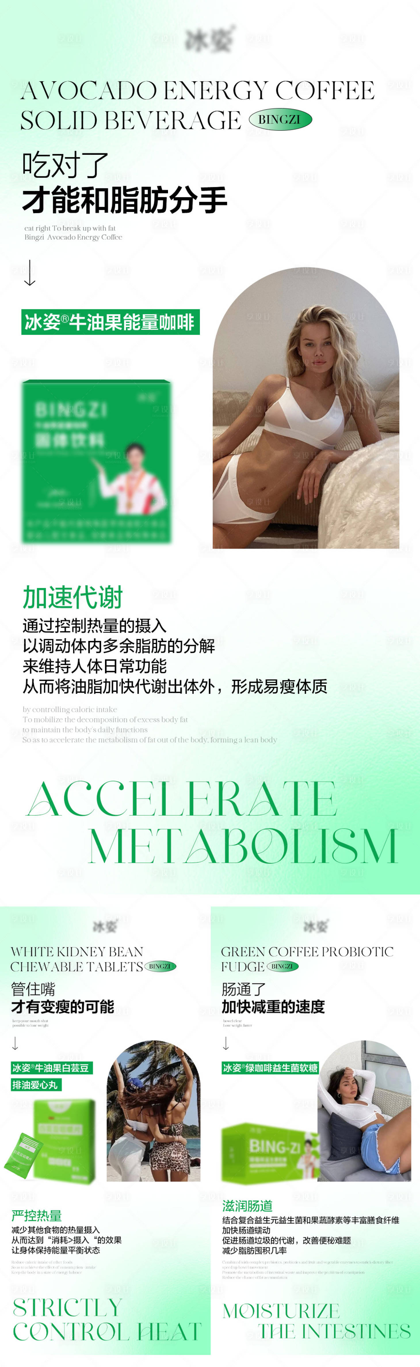 源文件下载【减肥产品系列海报】编号：32620016665243520