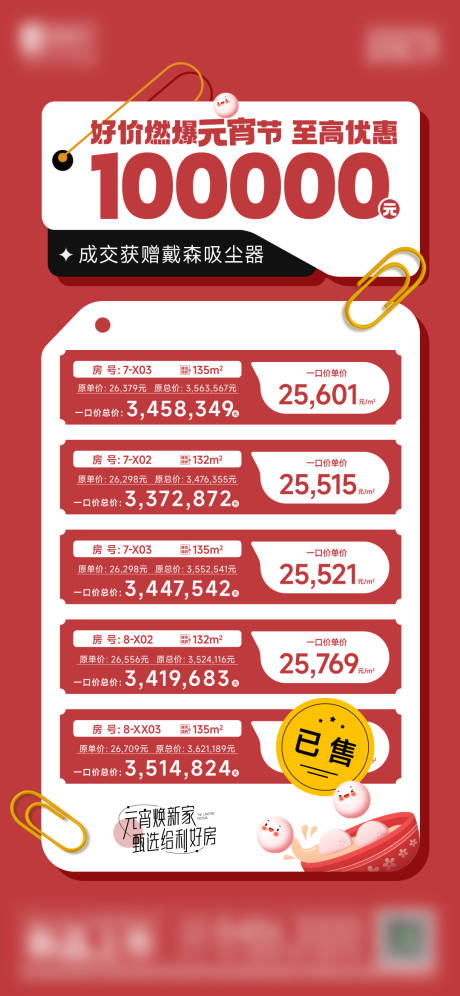源文件下载【享设计】搜索编号：53130017009525105【地产加推一口价促销海报 】
