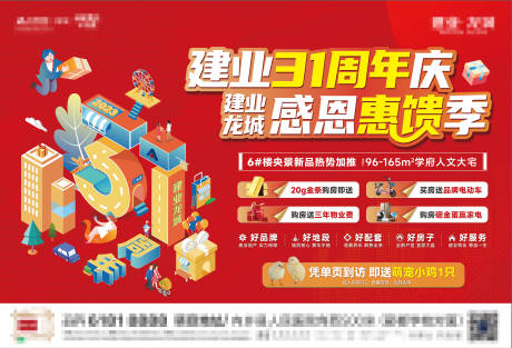 源文件下载【地产周年庆感恩回馈海报展板】编号：63240016666387475