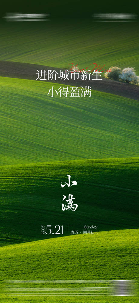 源文件下载【小满节气海报】编号：18190016780586477