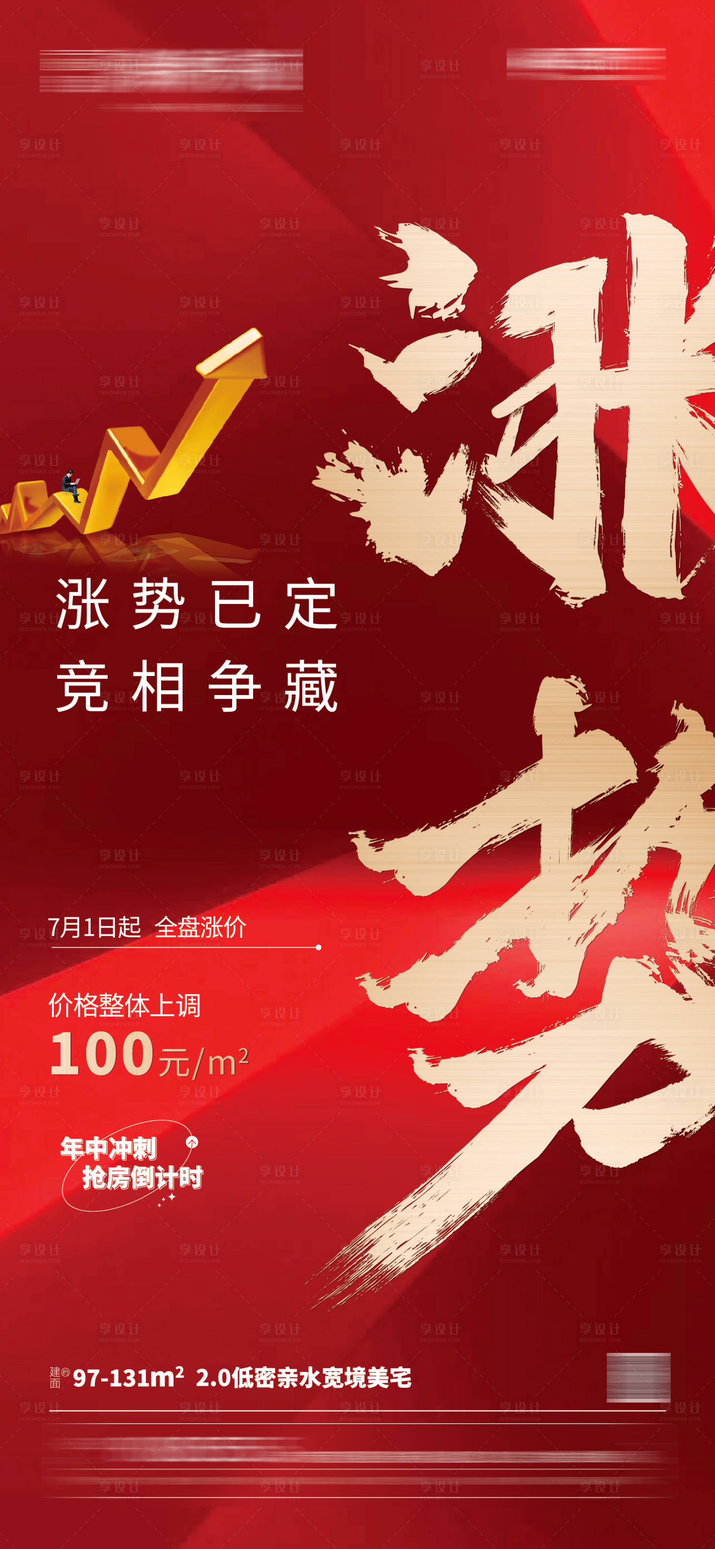 源文件下载【享设计】搜索编号：37450017708958165【地产涨势海报】