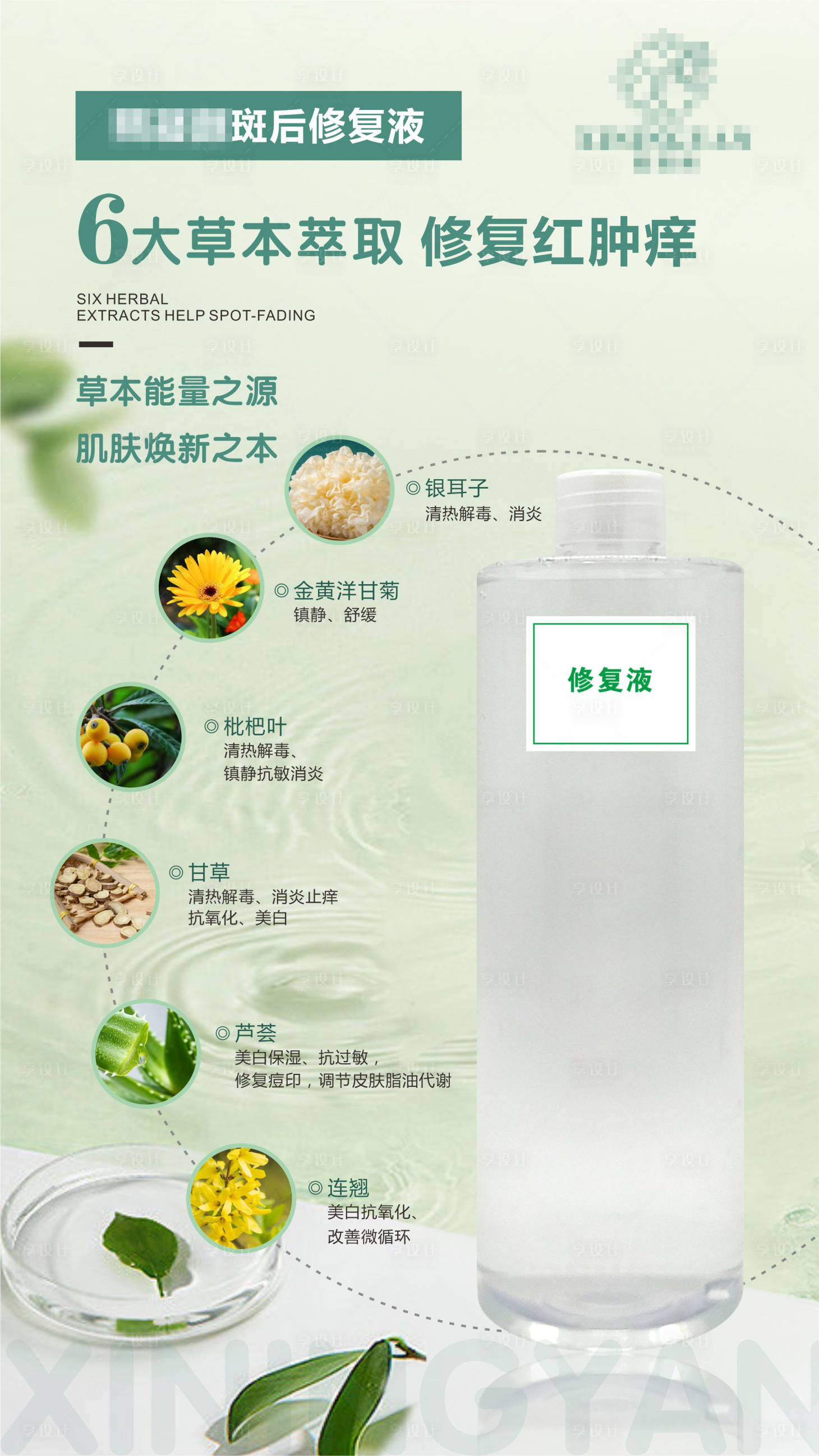 源文件下载【草本修复液海报】编号：53660017301024135