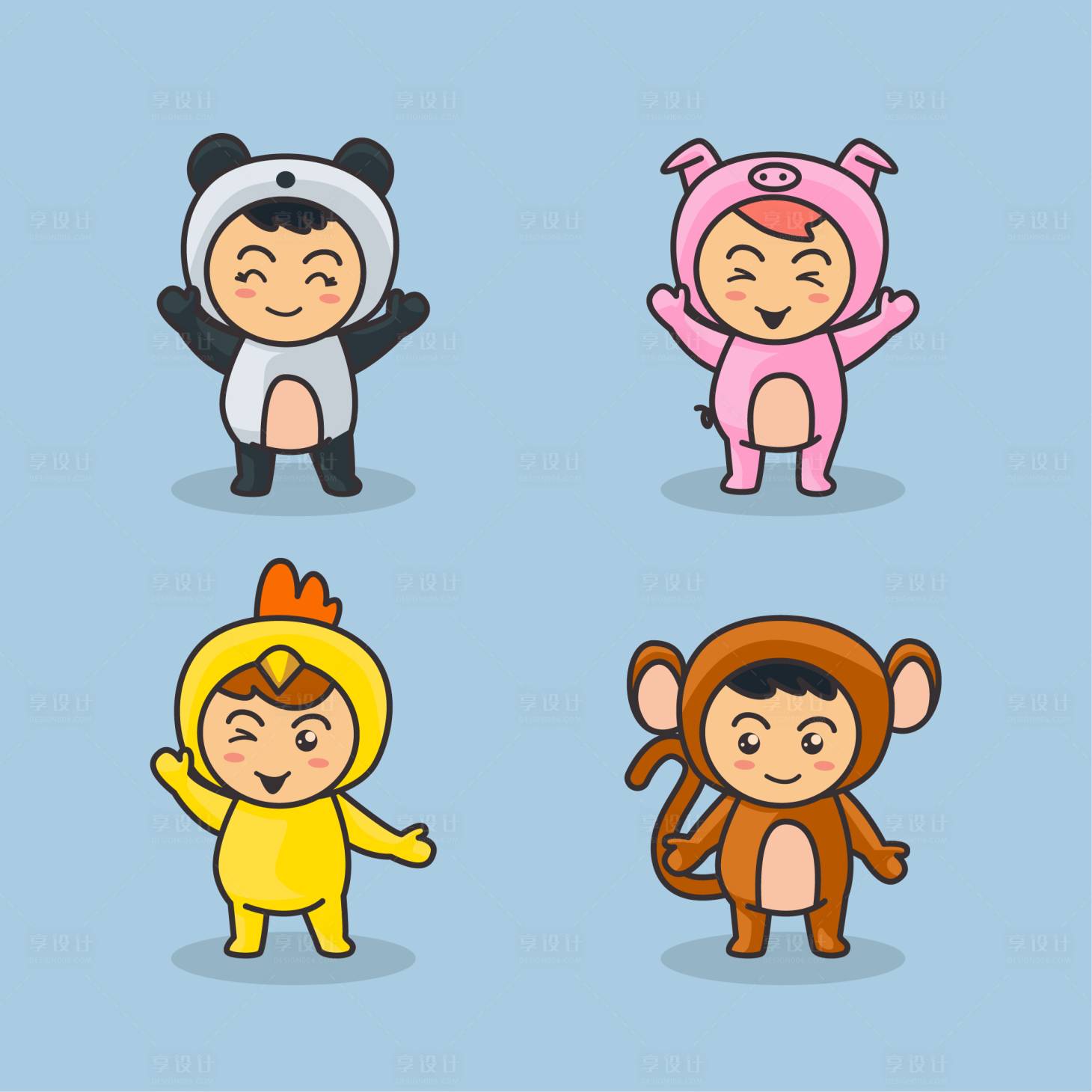 源文件下載【享設計】搜索編號：48690017295082719【動物吉祥物】