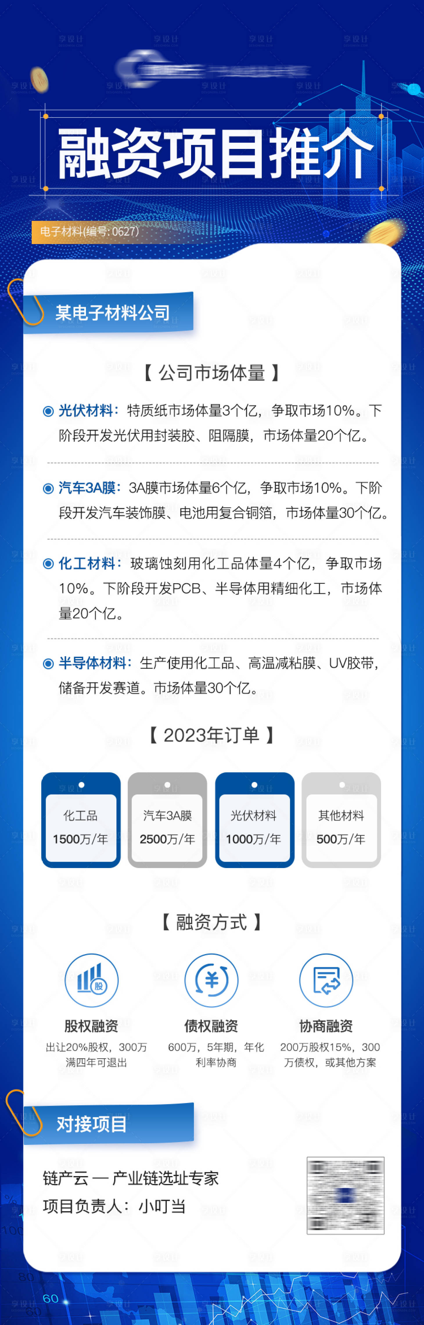源文件下載【享設(shè)計(jì)】搜索編號(hào)：64210017669122612【朋友圈招商融資長(zhǎng)圖海報(bào)】