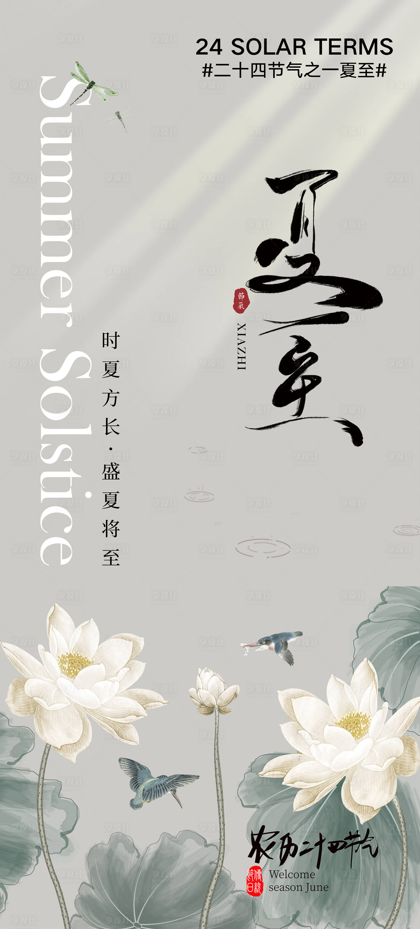 源文件下载【夏至海报】编号：29590017409714288