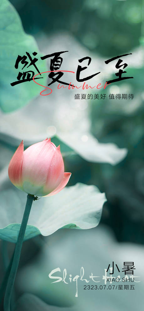 源文件下载【小暑节气海报】编号：42090017614316529