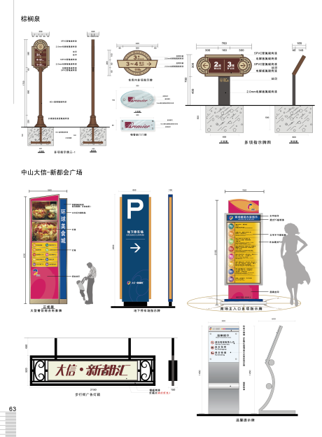 标识标牌园区引导索引指示牌立牌