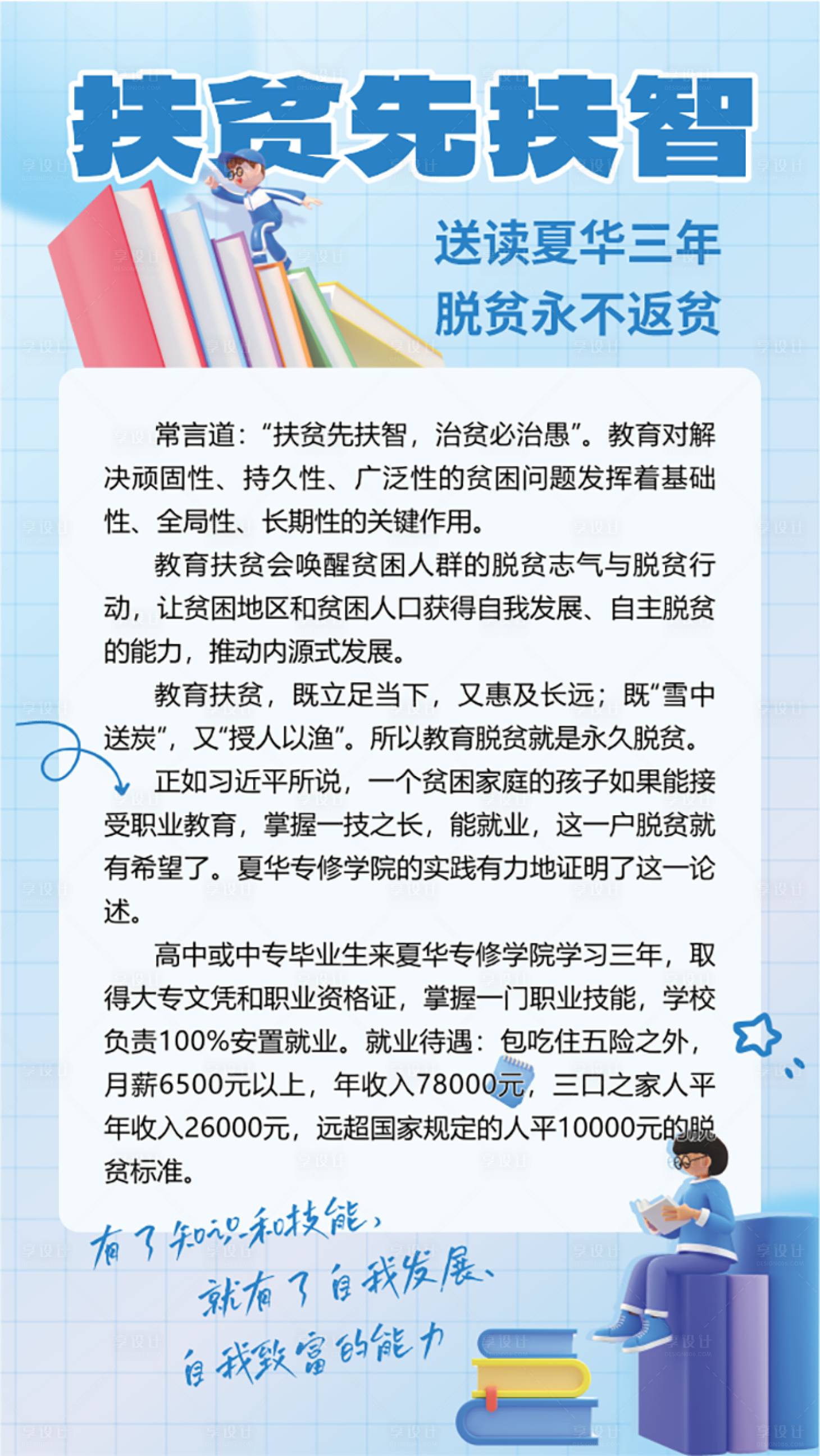 源文件下載【享設計】搜索編號：21250017273591870【扶貧教育海報】