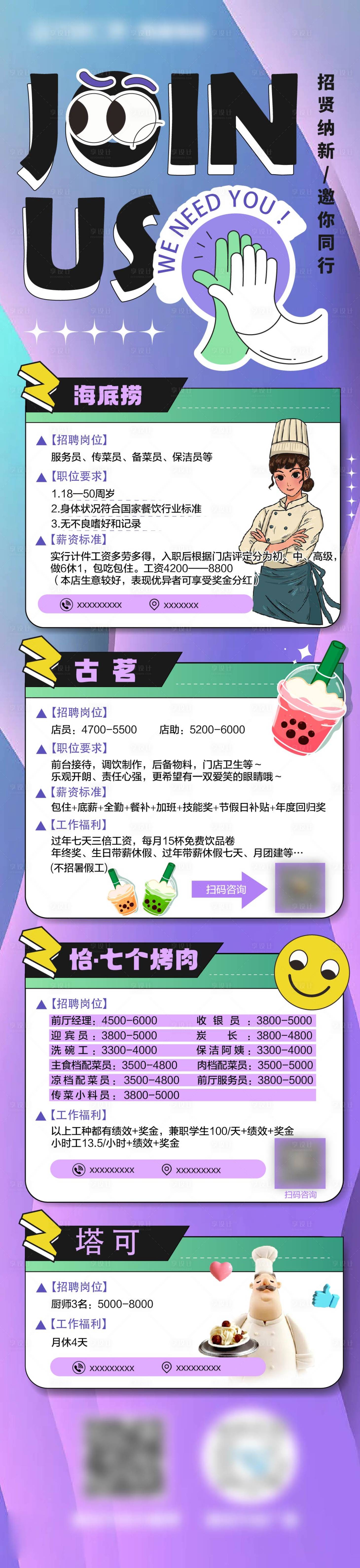 源文件下载【享设计】搜索编号：85950017715162948【商场品牌招聘长图】