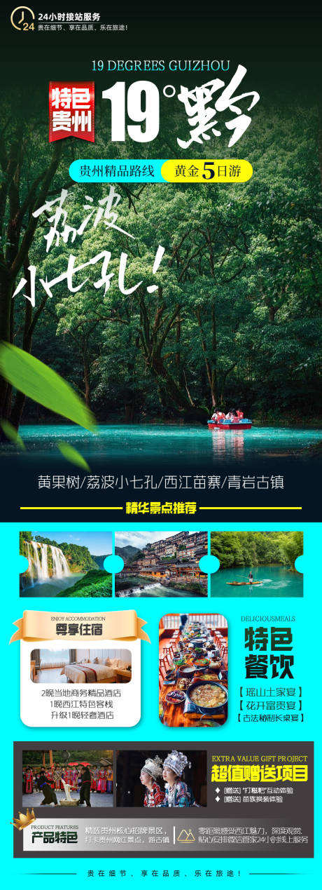 编号：20230625115332857【享设计】源文件下载-贵州旅游行程长图海报