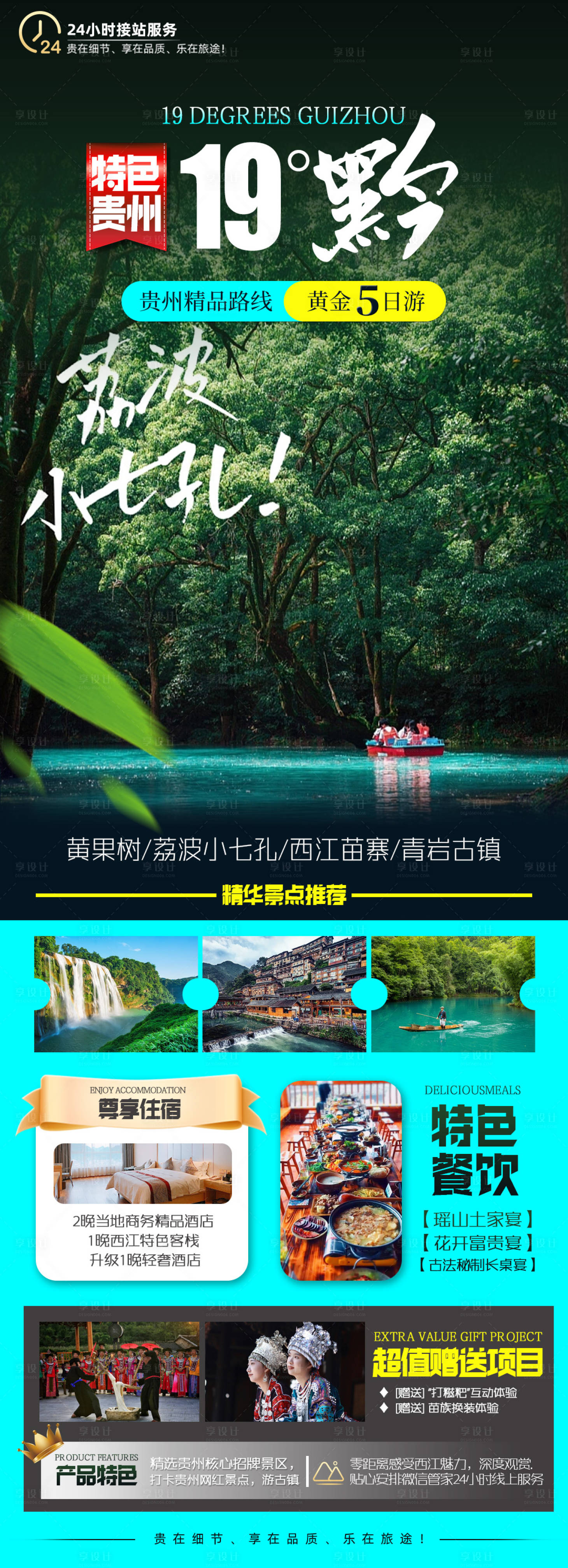 源文件下载【贵州旅游行程长图海报】编号：20230625115332857