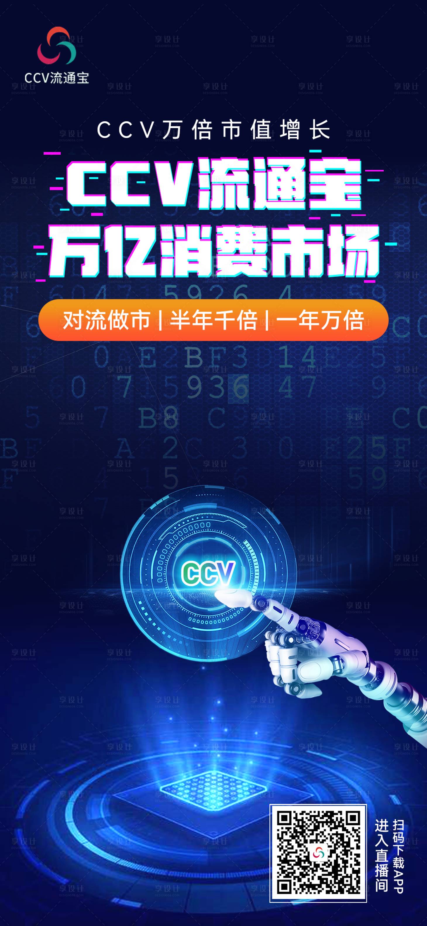 源文件下載【享設計】搜索編號：86790017597515572【科技感機器人區塊鏈未來感海報】