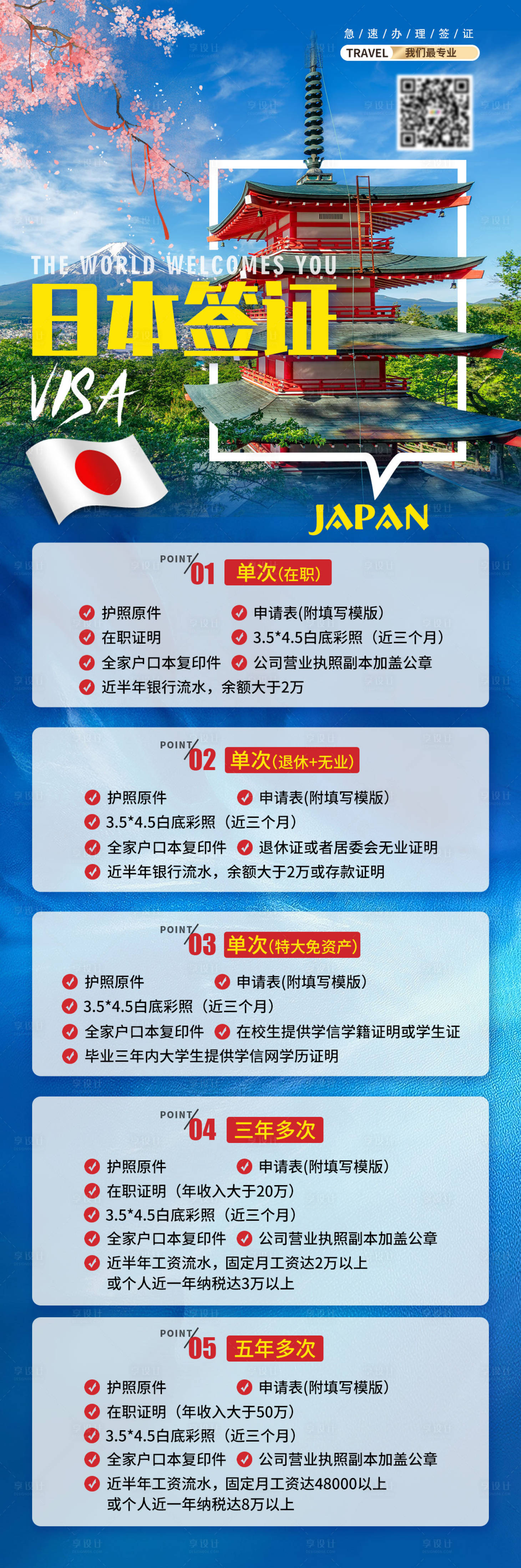 编号：20230606180004050【享设计】源文件下载-日本签证旅游海报