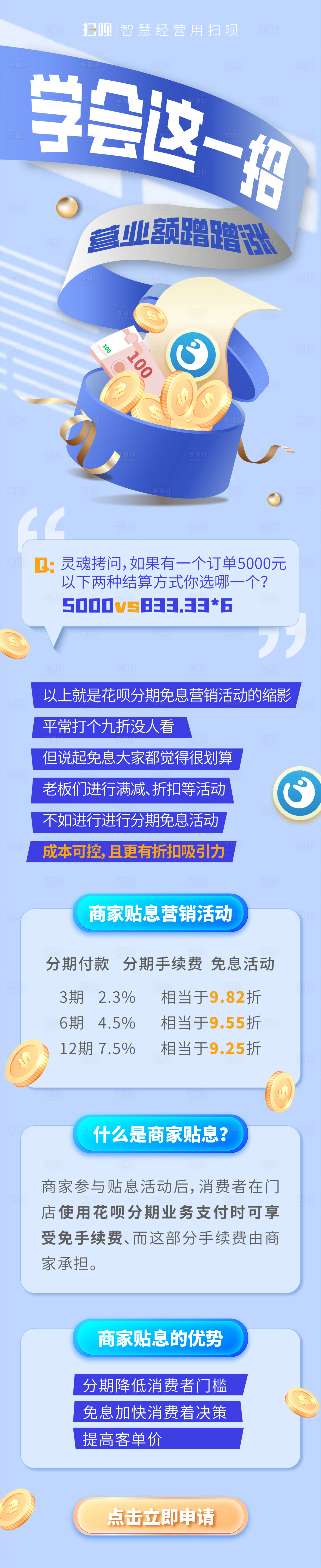 源文件下载【享设计】搜索编号：53180017391687253【简约门店业绩花呗分期贷款理财金融H5】