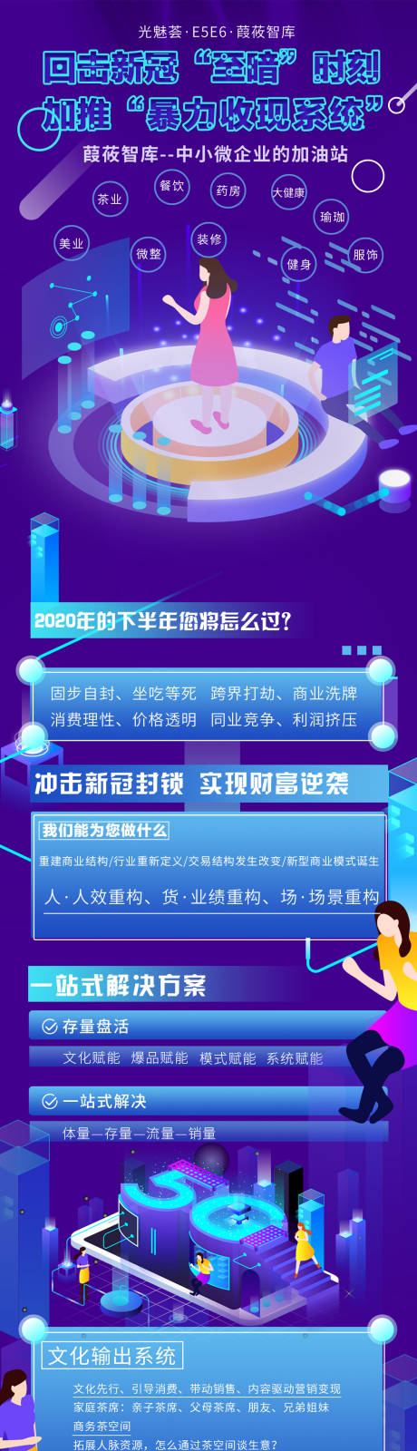 源文件下载【2.5D高科技线上宣传长图】编号：20230619162601172