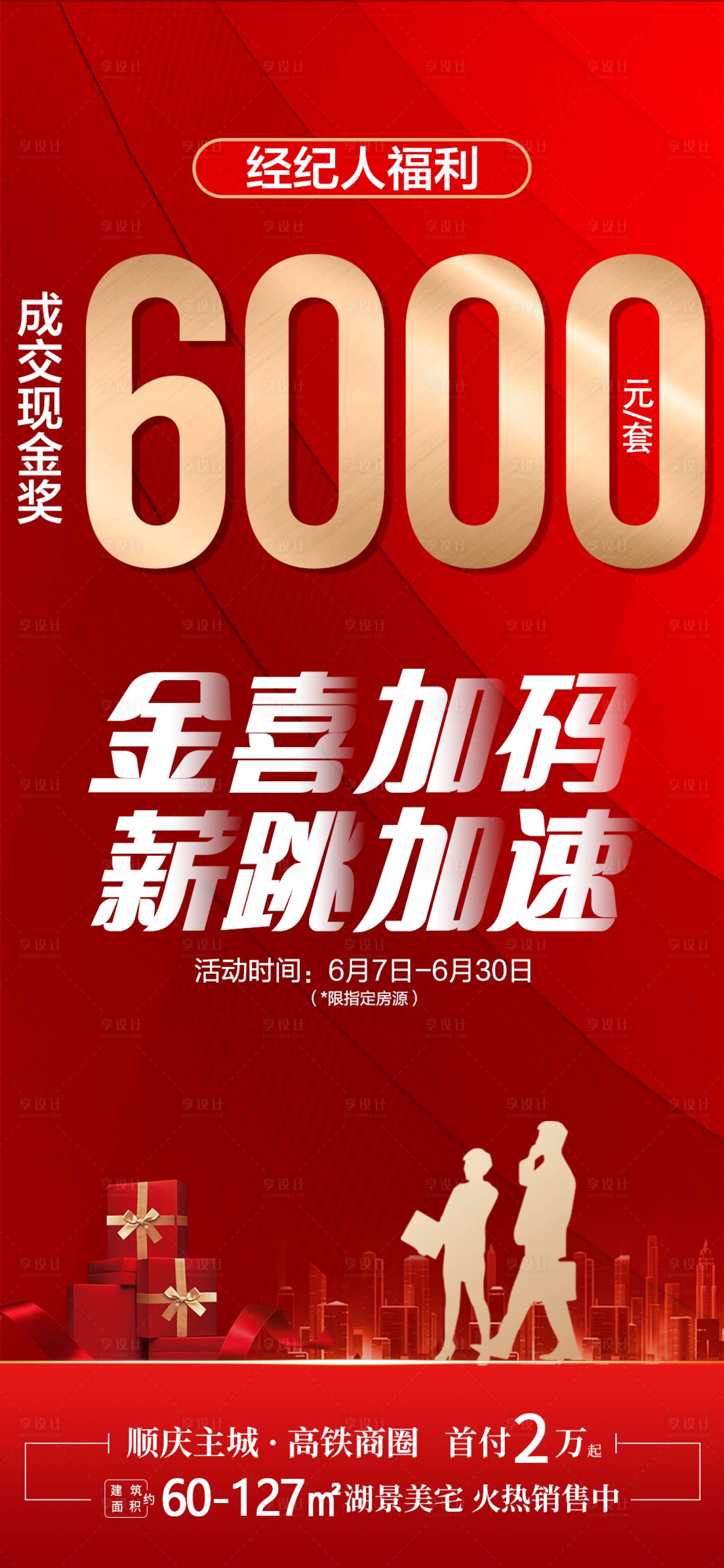 源文件下載【享設計】搜索編號：43210017177255071【地產經紀人成交獎海報】